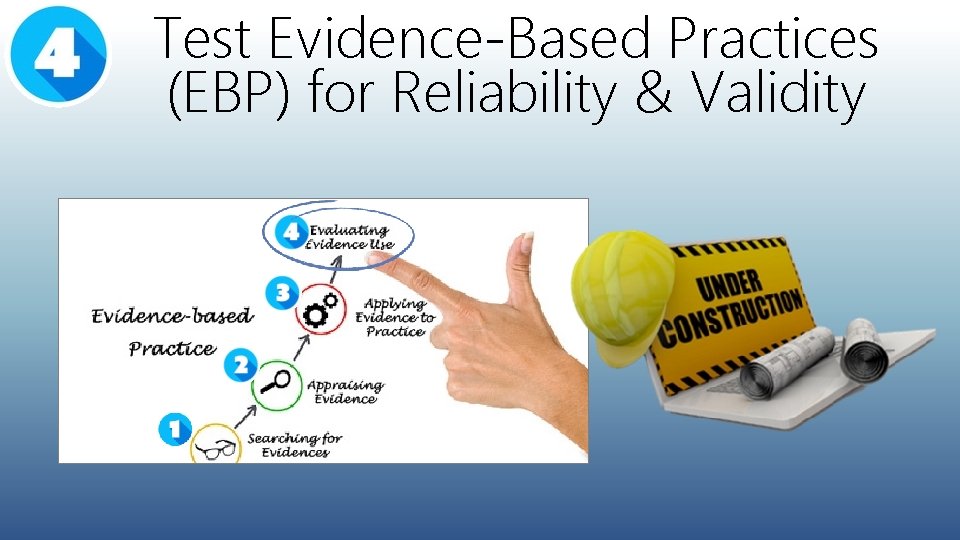 Test Evidence-Based Practices (EBP) for Reliability & Validity 