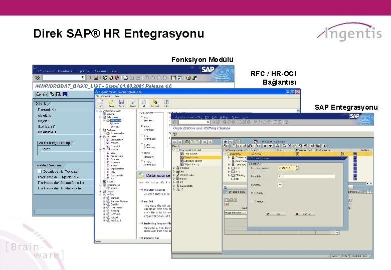 Direk SAP® HR Entegrasyonu Fonksiyon Modülü RFC / HR-OCI Bağlantısı SAP Entegrasyonu 