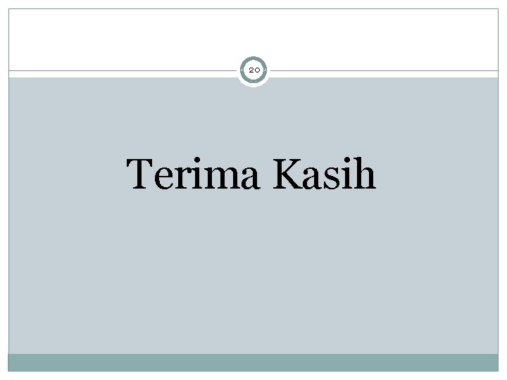 20 Terima Kasih 