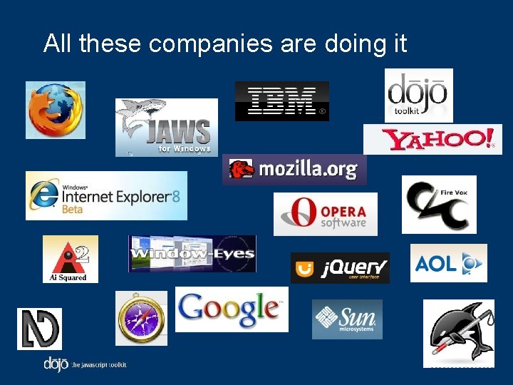 All these companies are doing it 6 