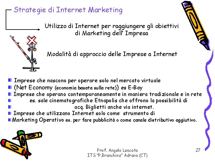 Strategie di Internet Marketing Utilizzo di Internet per raggiungere gli obiettivi di Marketing dell’