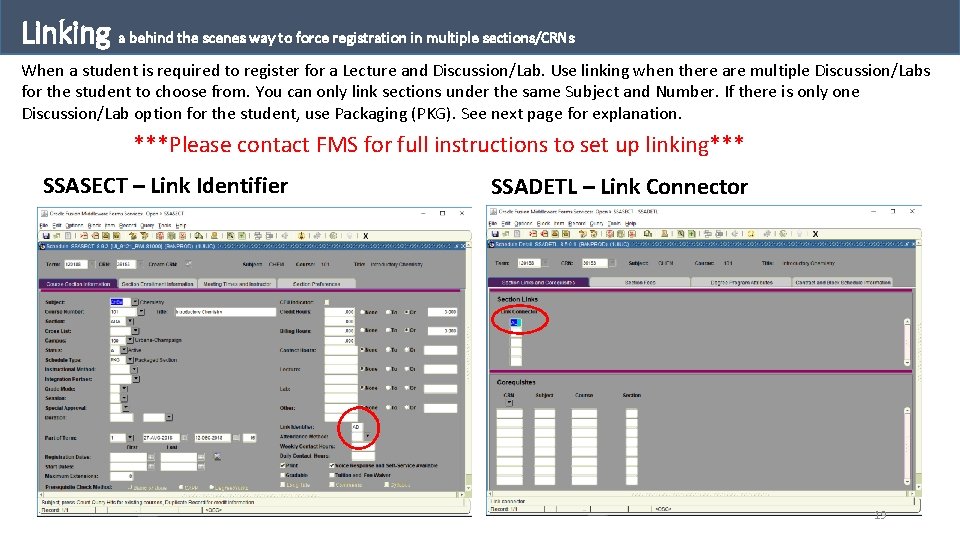 Linking a behind the scenes way to force registration in multiple sections/CRNs When a