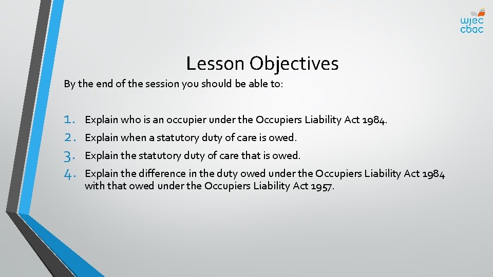 Lesson Objectives By the end of the session you should be able to: 1.