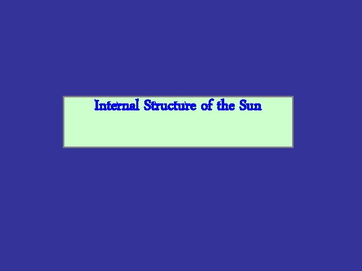 Internal Structure of the Sun 