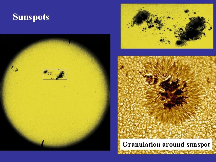 Sunspots Granulation around sunspot 