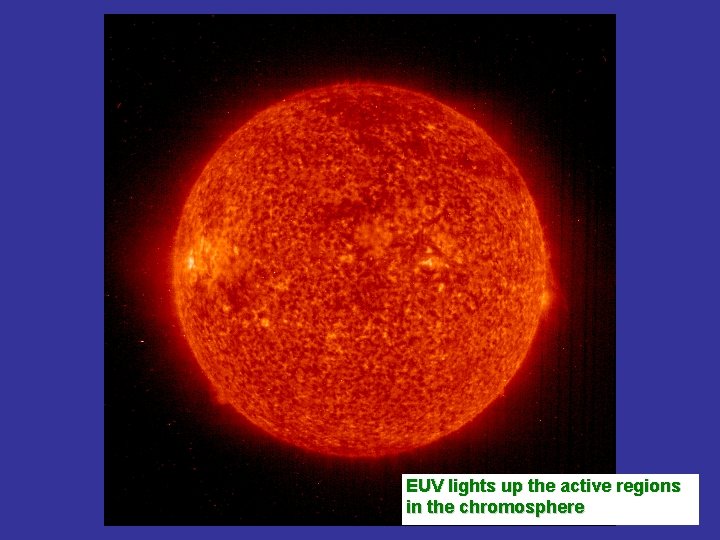 EUV lights up the active regions in the chromosphere 