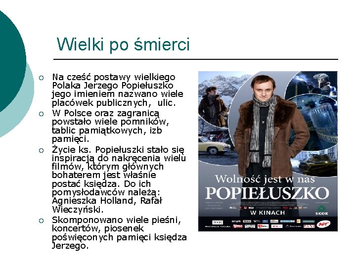 Wielki po śmierci ¡ ¡ Na cześć postawy wielkiego Polaka Jerzego Popiełuszko jego imieniem