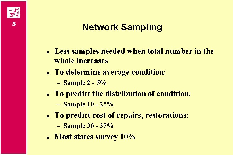 Network Sampling n n Less samples needed when total number in the whole increases