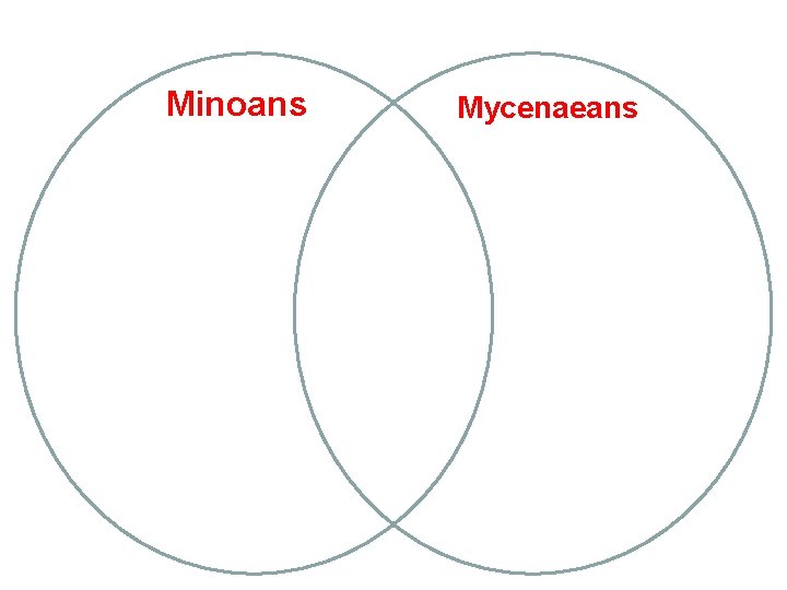 Minoans Mycenaeans Minoans Mycenaeans