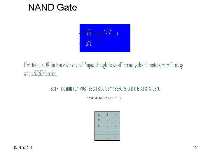 NAND Gate 05 -Nov-20 12 NAND Gate 05 -Nov-20 12