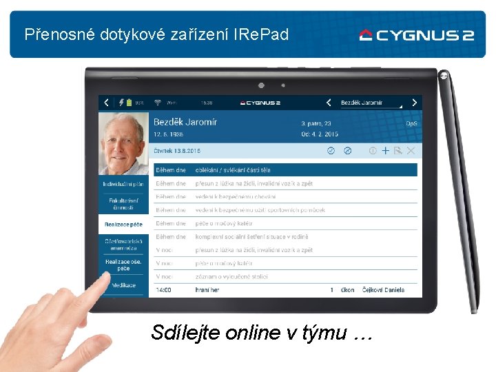 Přenosné dotykové zařízení IRe. Pad Sdílejte online v týmu … 