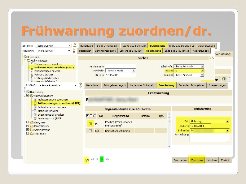 Frühwarnung zuordnen/dr. Frühwarnungen Leistungsabfall (§ 19. 3) Drohendes Nicht genügend (§ 19. 3 a)