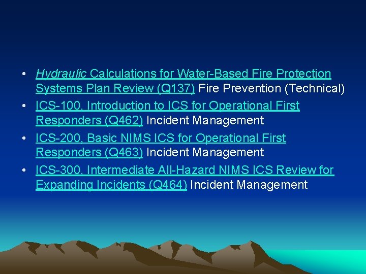  • Hydraulic Calculations for Water-Based Fire Protection Systems Plan Review (Q 137) Fire