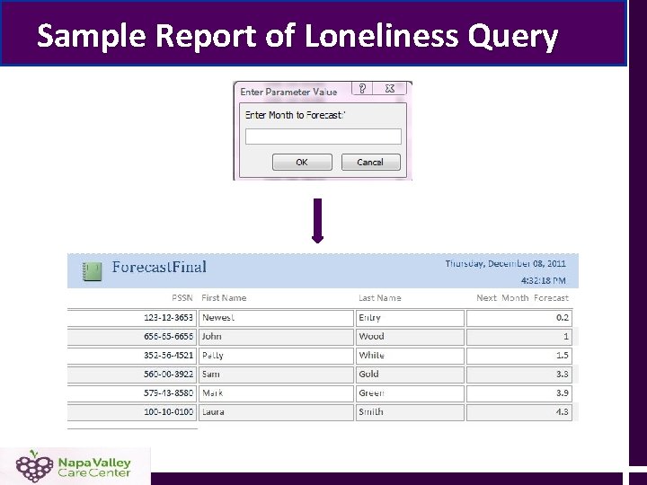 Sample Report of Loneliness Query Sample Report of Loneliness Query