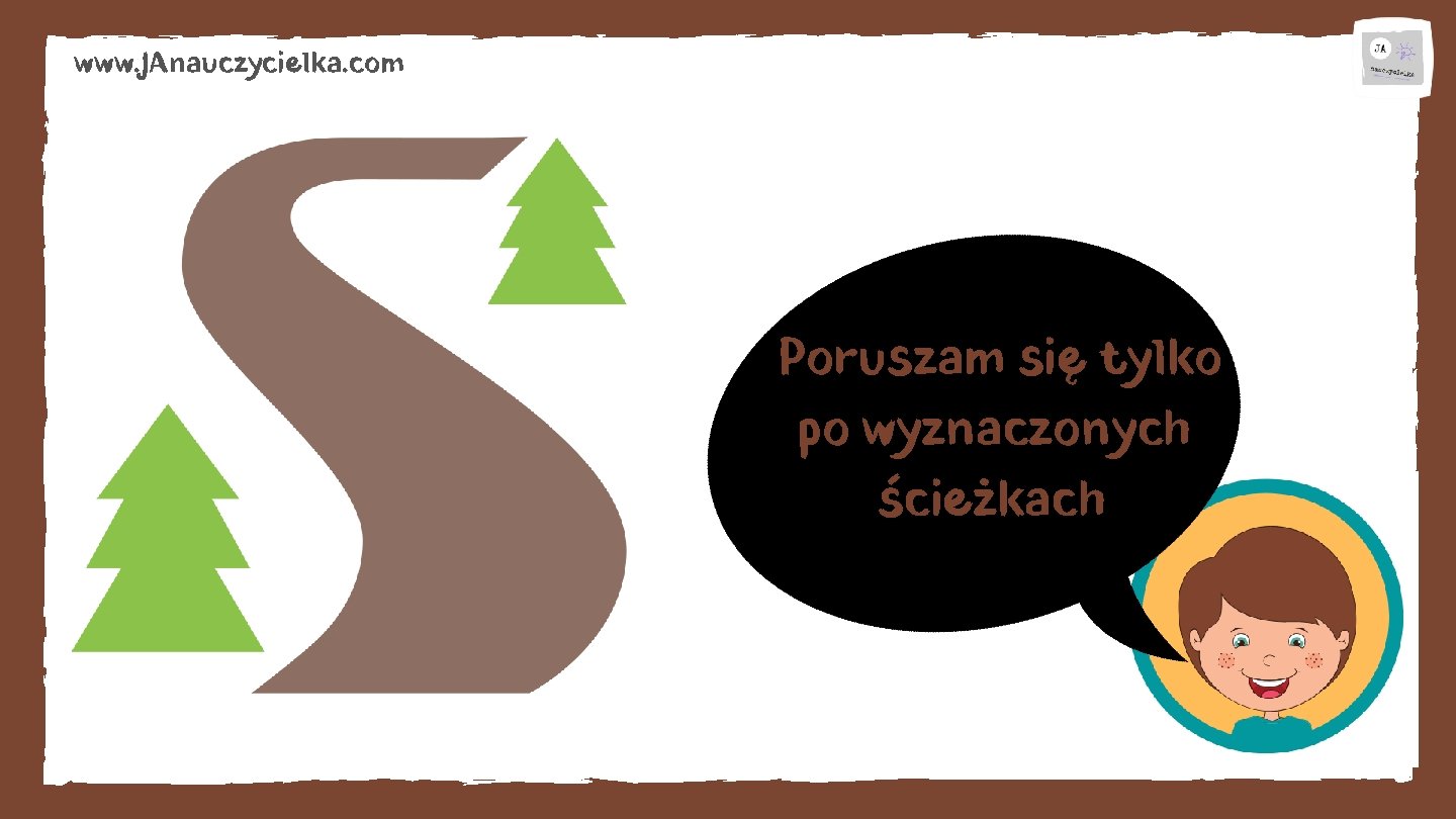 www. JAnauczycielka. com Poruszam się tylko po wyznaczonych ścieżkach 