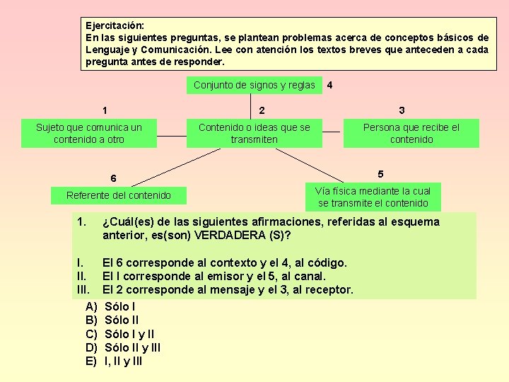 Ejercitación: En las siguientes preguntas, se plantean problemas acerca de conceptos básicos de Lenguaje