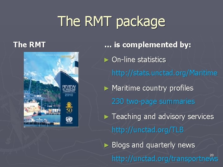 The RMT package The RMT … is complemented by: ► On-line statistics http: //stats.