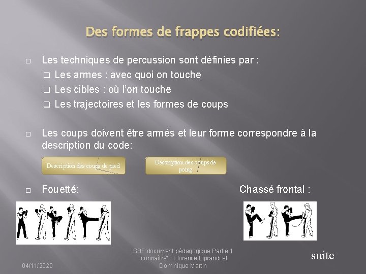 Des formes de frappes codifiées: Les techniques de percussion sont définies par : q