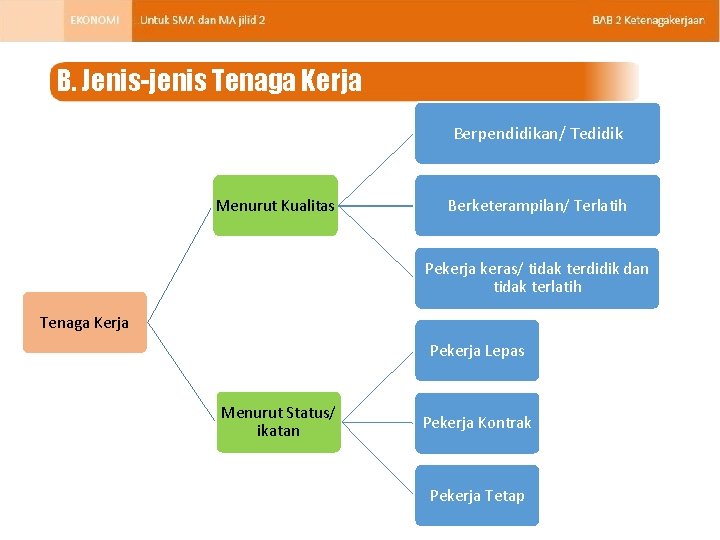 B. Jenis-jenis Tenaga Kerja Berpendidikan/ Tedidik Menurut Kualitas Berketerampilan/ Terlatih Pekerja keras/ tidak terdidik