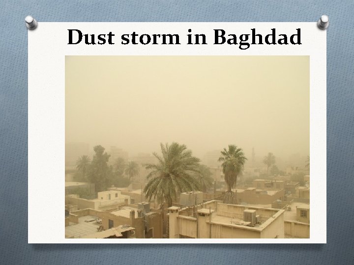 Dust storm in Baghdad 