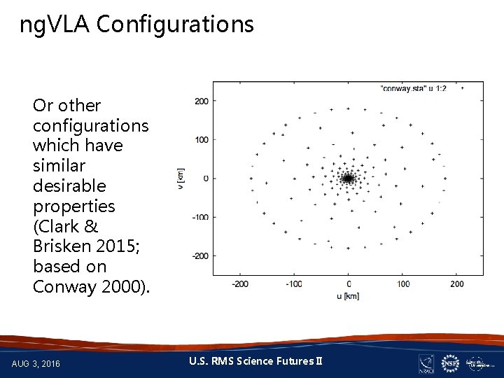 ng. VLA Configurations Or other configurations which have similar desirable properties (Clark & Brisken