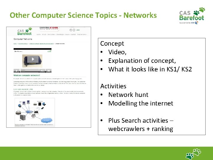 Other Computer Science Topics - Networks Concept • Video, • Explanation of concept, •