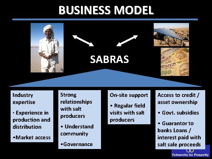 BUSINESS MODEL SABRAS Industry expertise • Experience in production and distribution • Market access