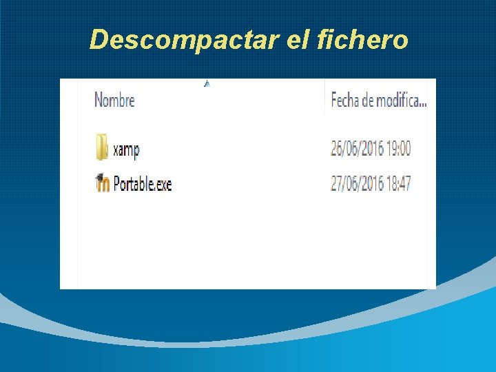 Descompactar el fichero 