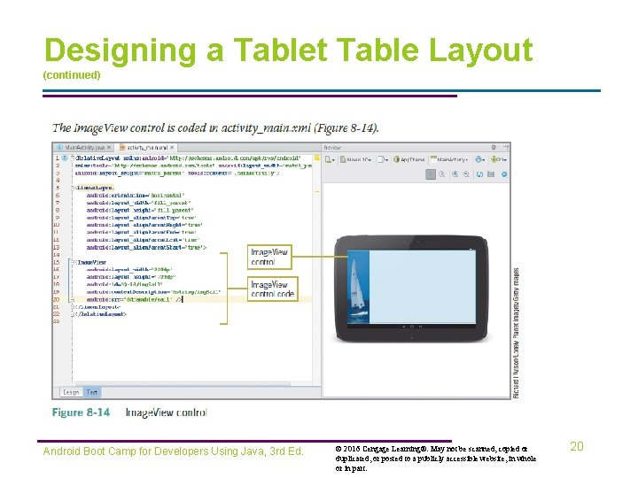 Designing a Tablet Table Layout (continued) Android Boot Camp for Developers Using Java, 3
