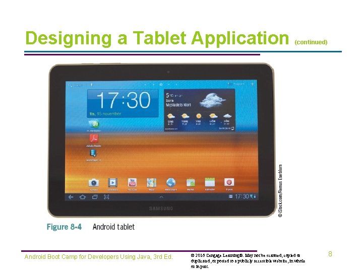 Designing a Tablet Application Android Boot Camp for Developers Using Java, 3 rd Ed.