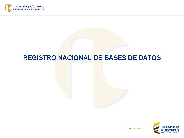 REGISTRO NACIONAL DE BASES DE DATOS 