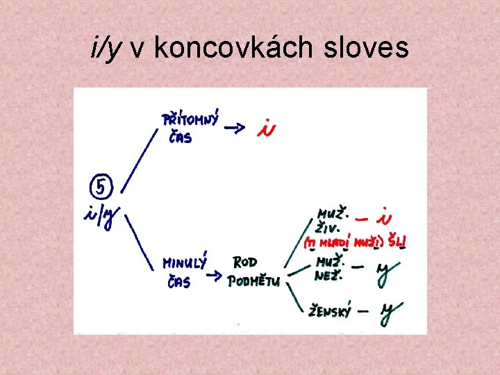 i/y v koncovkách sloves 