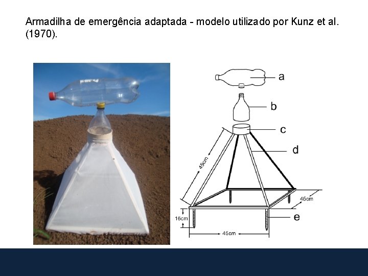 Armadilha de emergência adaptada - modelo utilizado por Kunz et al. (1970). 