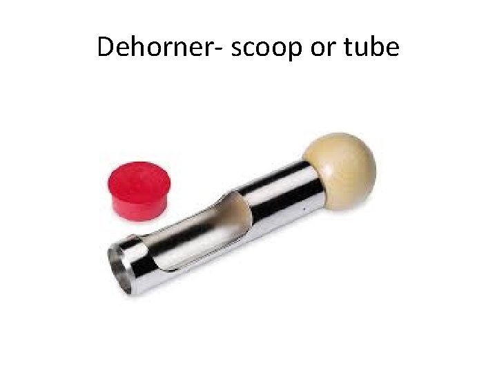 Dehorner- scoop or tube 