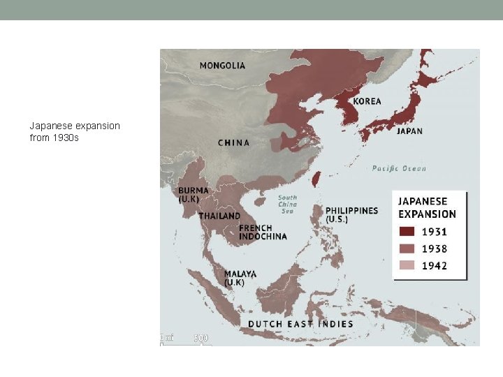 Japanese expansion from 1930 s 