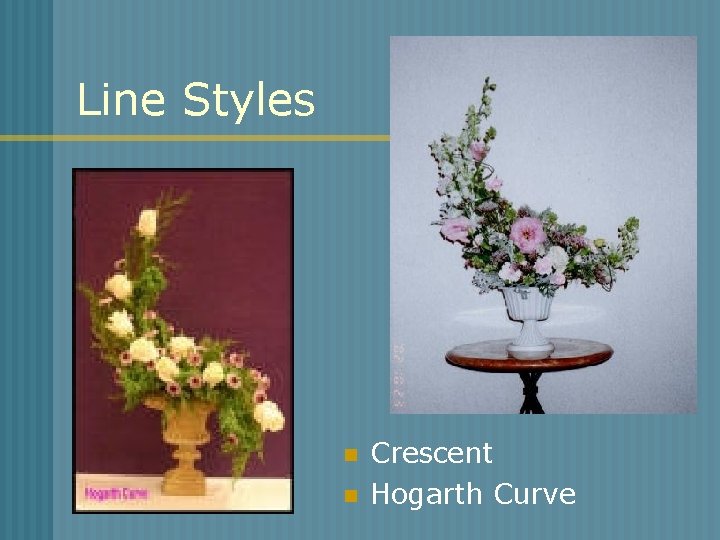 Line Styles n n Crescent Hogarth Curve 