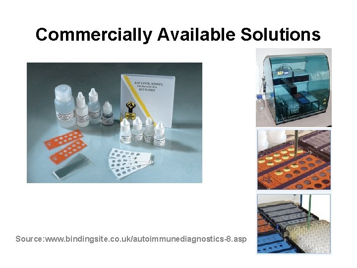 Commercially Available Solutions Source: www. bindingsite. co. uk/autoimmunediagnostics-8. asp 