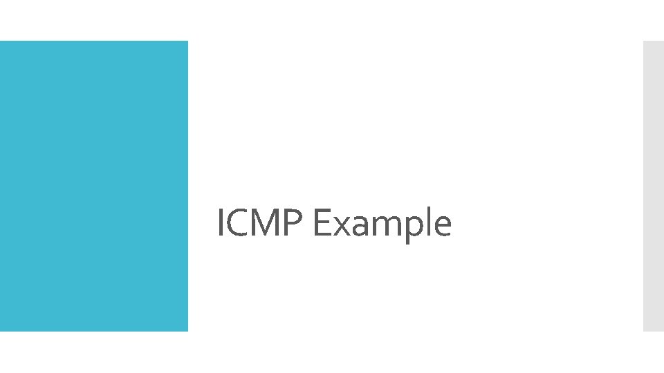 ICMP Example 