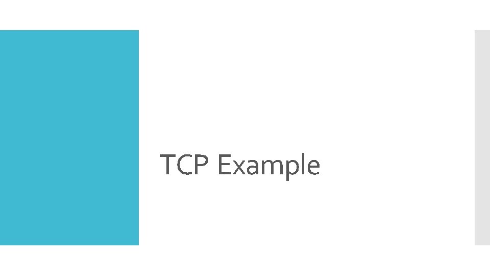 TCP Example 