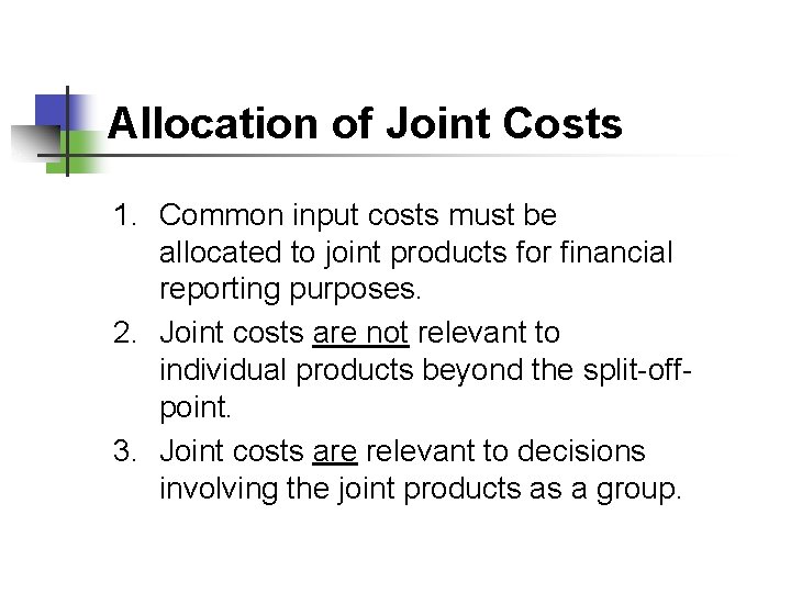 Managerial Accounting by James Jiambalvo Chapter 7 The