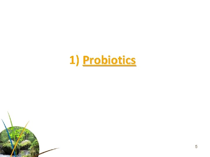 1) Probiotics 5 