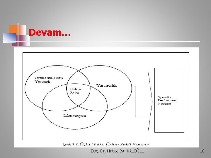 Devam… Doç. Dr. Hatice BAKKALOĞLU 10 