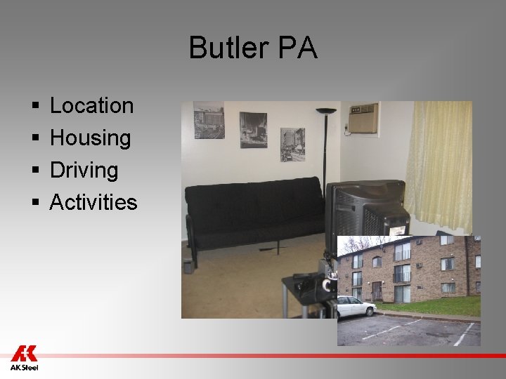 Butler PA § § Location Housing Driving Activities 