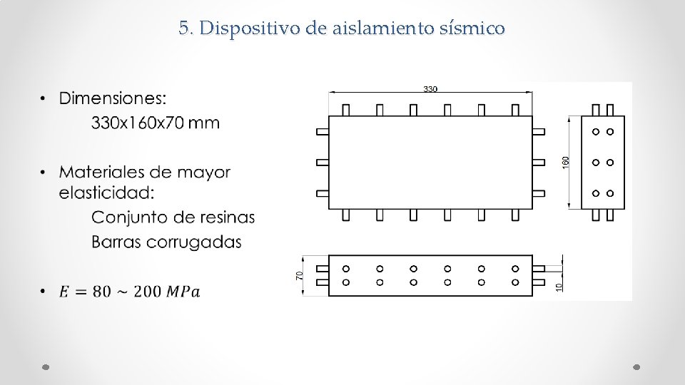 5. Dispositivo de aislamiento sísmico • 