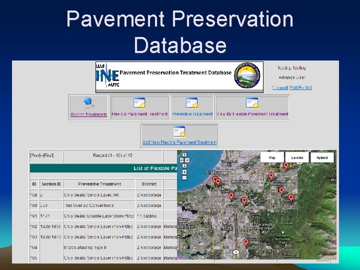 Pavement Preservation Database 