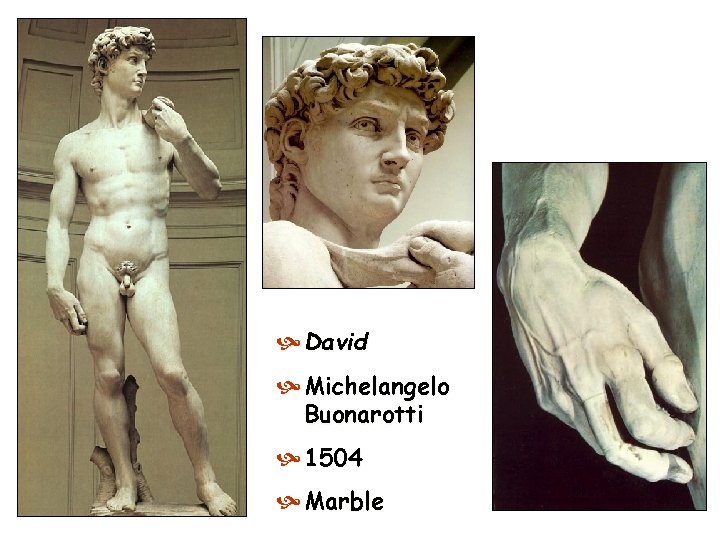  David Michelangelo Buonarotti 1504 Marble 