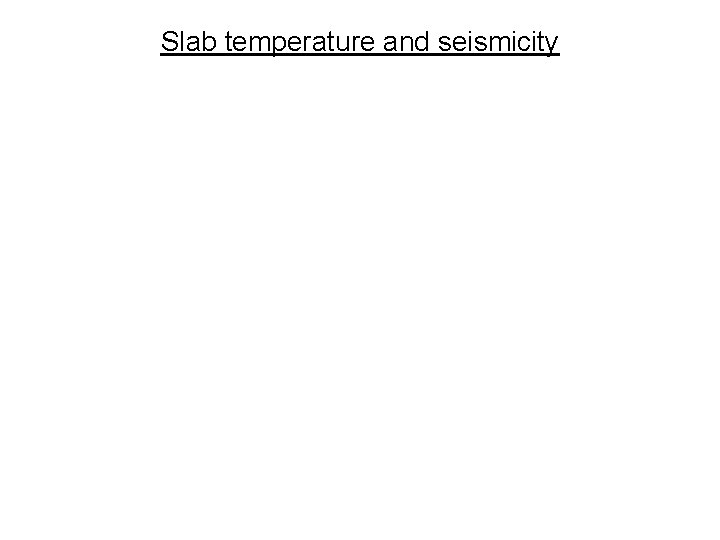 Slab temperature and seismicity 