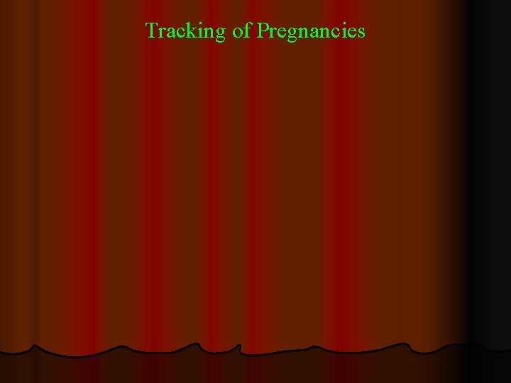 Tracking of Pregnancies 