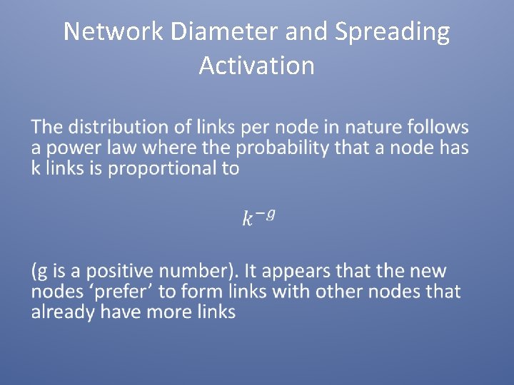Network Diameter and Spreading Activation • 