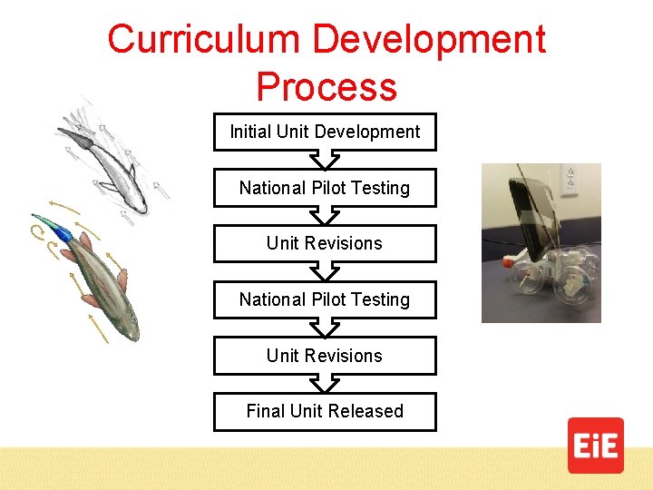 Curriculum Development Process Initial Unit Development National Pilot Testing Unit Revisions Final Unit Released